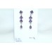 Earrings Silver 925 Sterling Dangle Drop Women Amethyst Stone Handmade Gift B657